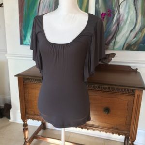 Velvet - Flutter Sleeve Top